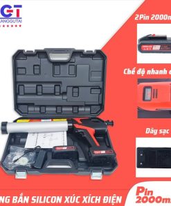 Súng bắn keo silicon sử dụng bằng pin Clone