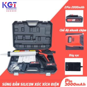 Súng bắn keo silicon sử dụng bằng pin Clone